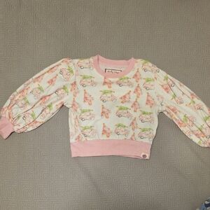 Cheeky Plum Pink and White Kids Sweatshirt
